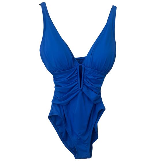 Bleu by Rod Beattie Women's Molded-Cup One-Piece Swimsuit Aegean Bleu Size 6 NWT - Picture 7 of 12